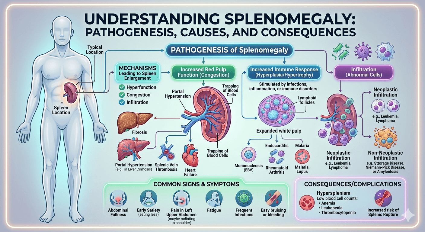 Understanding splenomegaly its pathogenesis, causes, and consequences