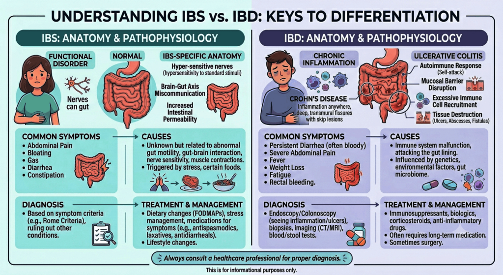 IBS vs. IBD Anatomy