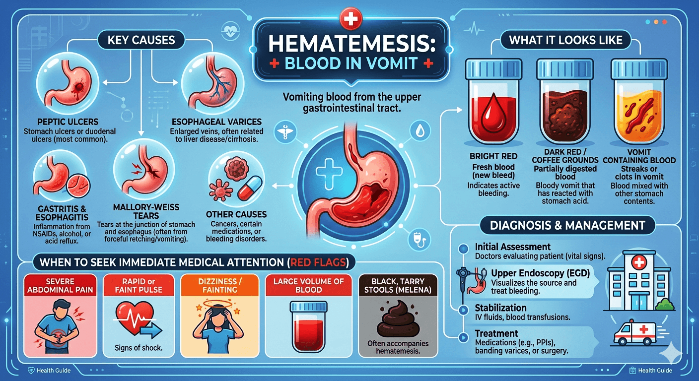 Blood in vomit
