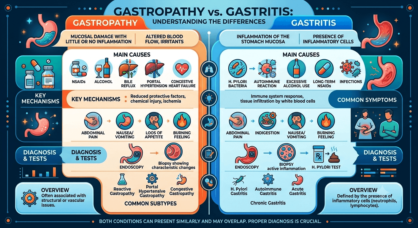 Gastropathy vs. Gastritis