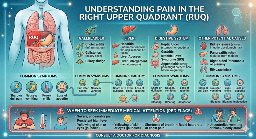 Understanding pain in the Right upper Quadrant region