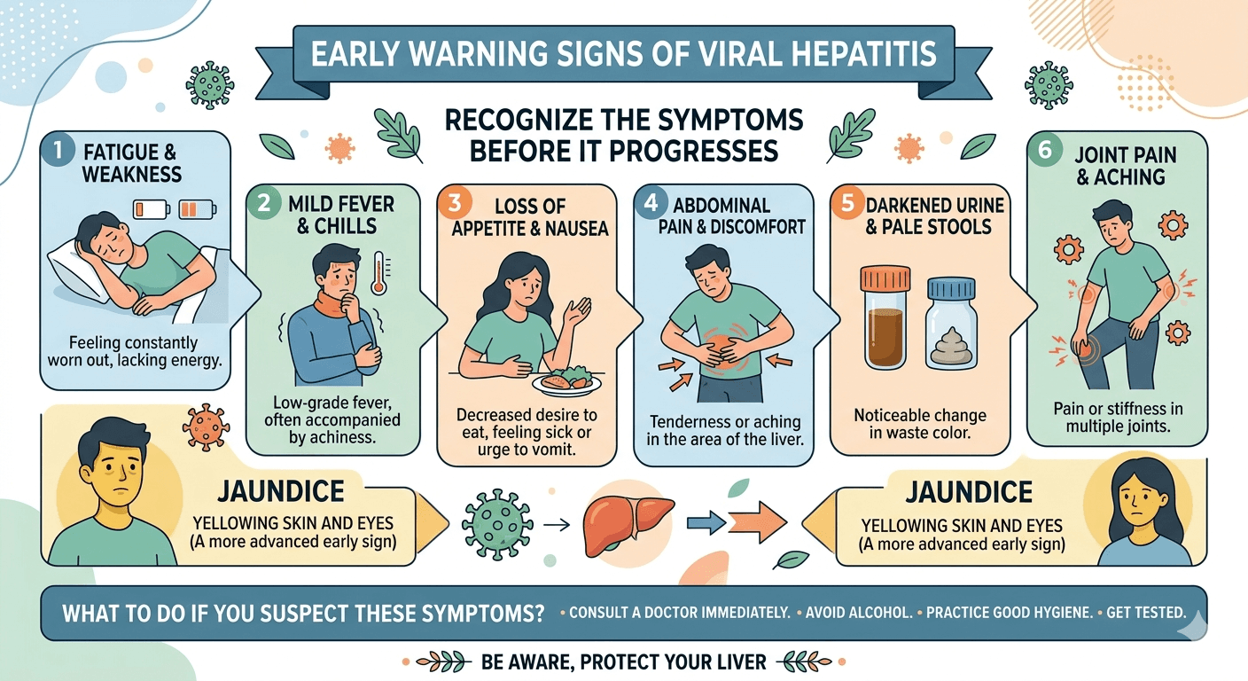 Early warning signs of viral hepatitis